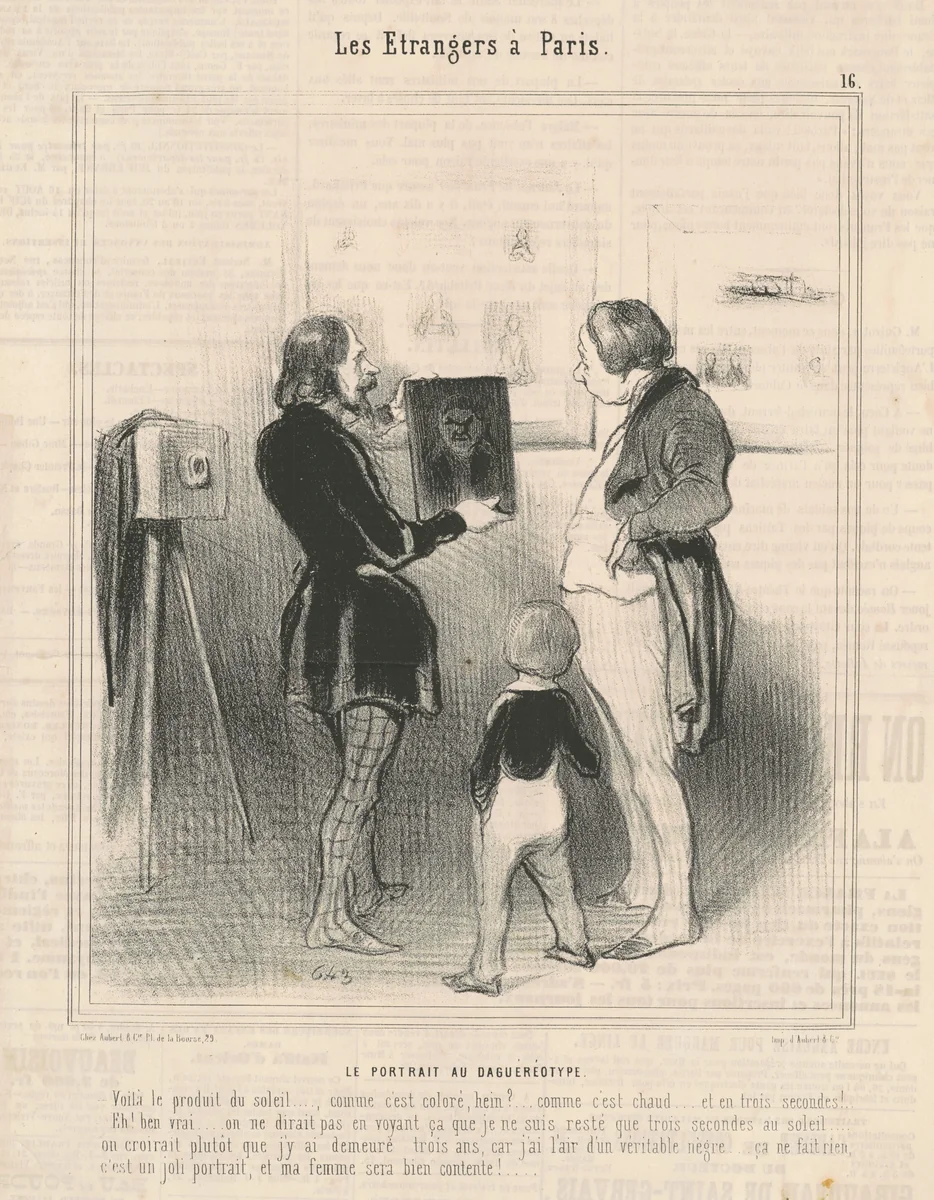 Le portrait au daguéréotype by Honoré Daumier, print, 1844