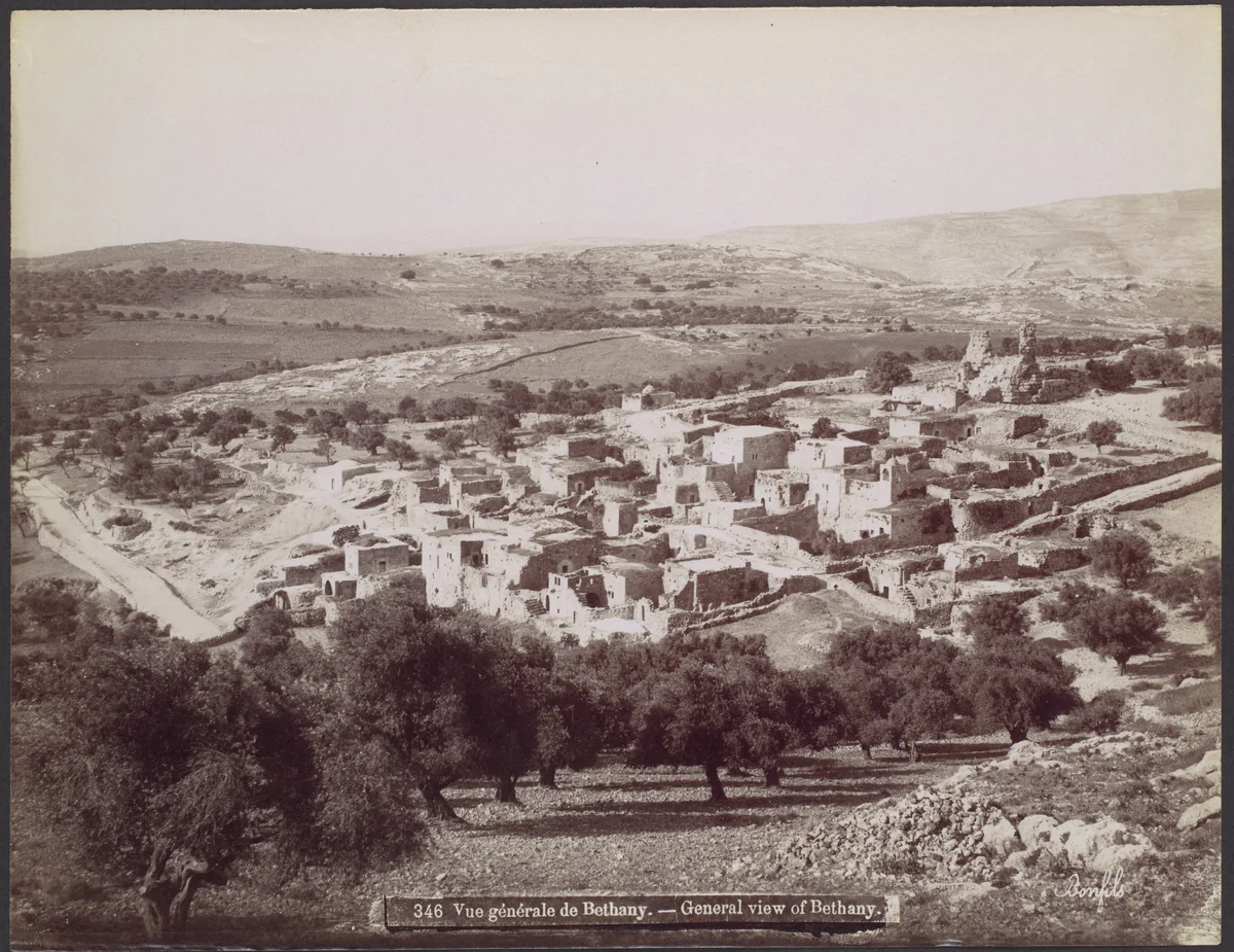 Vue générale de Bethany - General view of Bethany by Félix Bonfils, photograph, 1878-1882