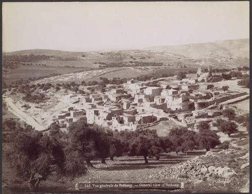 Vue générale de Bethany - General view of Bethany by Félix Bonfils, photograph, 1878-1882