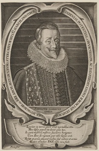 Ferdinand II, Roman Emperor by Francis Hocius, print