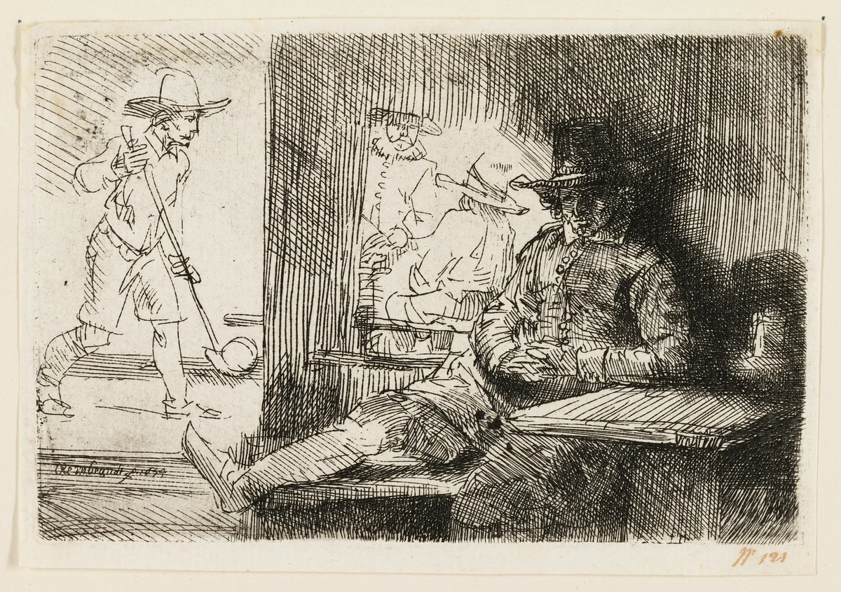 The Ringball Player by Rembrandt van Rijn, print, 1654
