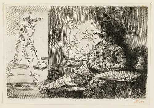 The Ringball Player by Rembrandt van Rijn, print, 1654