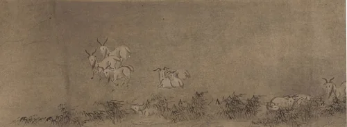 Bullocks and Goats by Unidentified Artist, painting, 1644-1911