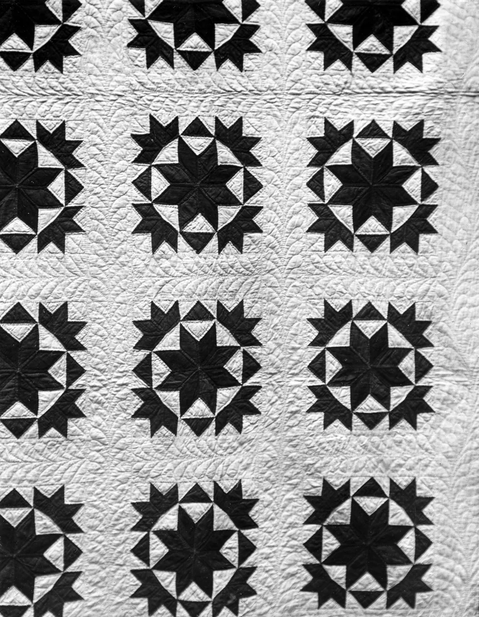 Bedcover (Sunburst or Modern Star Quilt) by United States, textile, 1840-1860