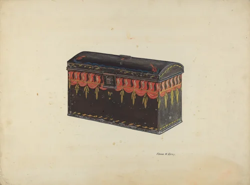 Toleware Tin Box by Frank Gray, index of american design, 1938