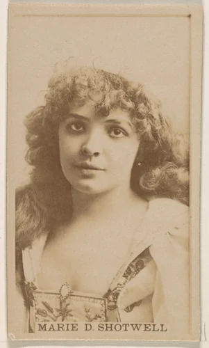 Marie D. Shotwell, from the Actresses series (N245) issued by Kinney Brothers to promote Sweet Caporal Cigarettes by Kinney Brothers Tobacco Company, photograph, 1890