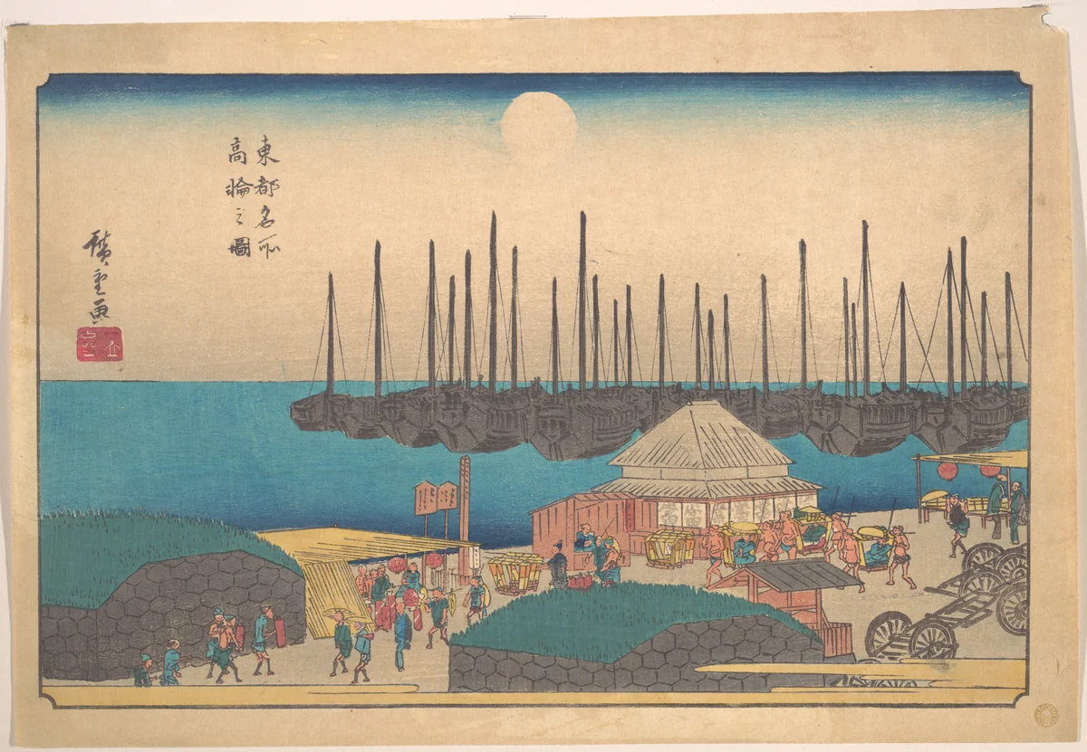 Takanawa no Zu by Utagawa Hiroshige (歌川広重), print, 1831-1851
