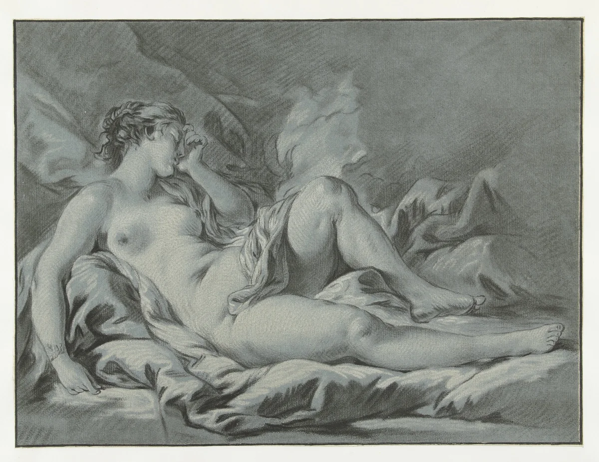 Slapende Venus by Louis Marin Bonnet, print, 1771-1772