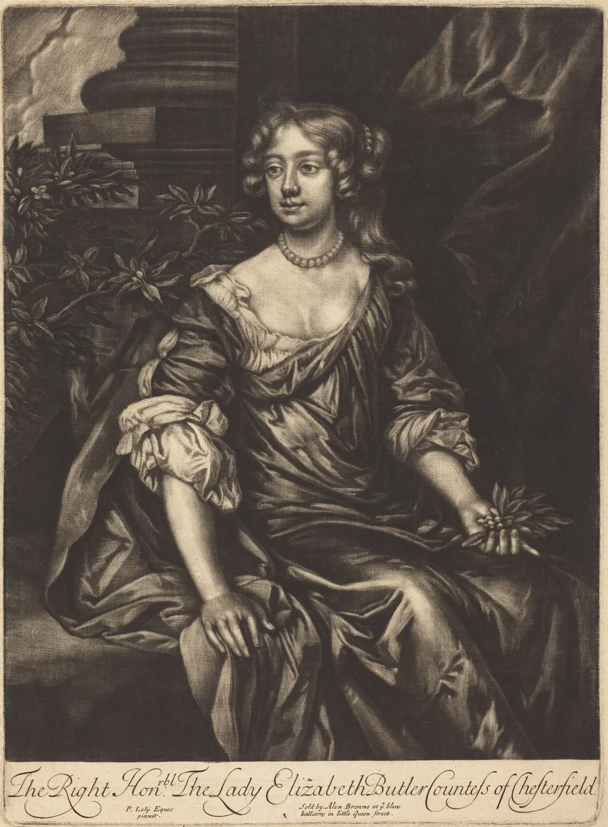 The Right Honorable Lady Elizabeth Butler, Countess of Chesterfield by Alexander Browne
Sir Peter Lely, print, 1650-1699
