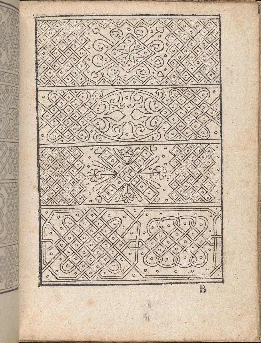 New Modelbüch allen Nägerin u. Sydenstickern (Page 5r) by Hans Hoffman, book, 1556