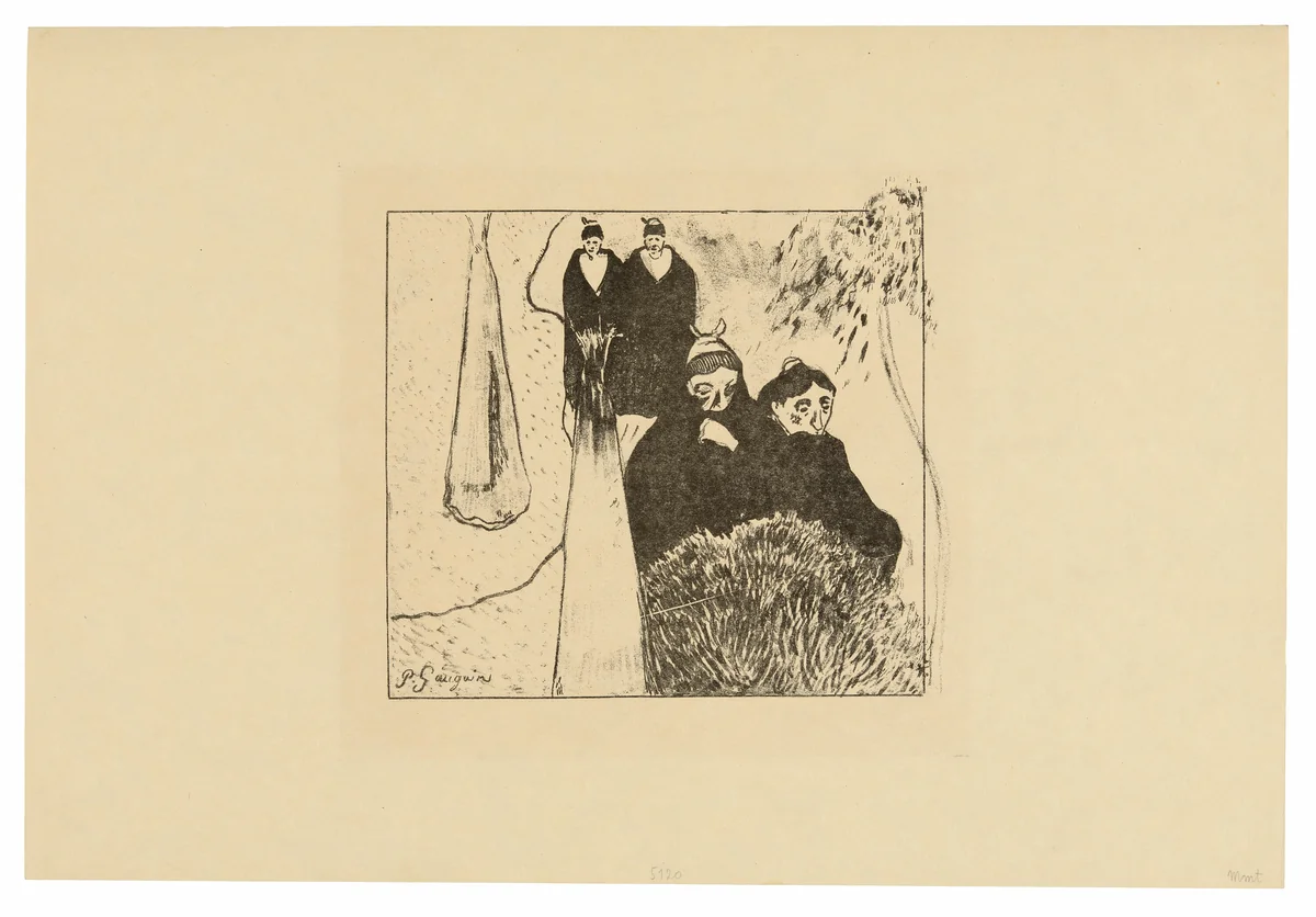 Old Women of Arles, from the Volpini Suite by Paul Gauguin, print, 1889