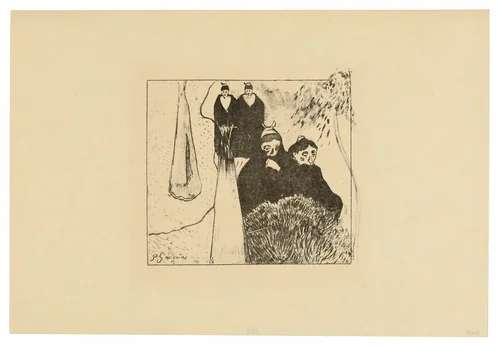 Old Women of Arles, from the Volpini Suite by Paul Gauguin, print, 1889