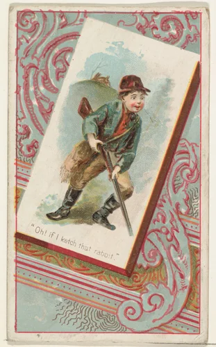 "Oh! if I ketch that rabbit," from the Terrors of America set (N136) issued by Duke Sons & Co. to promote Honest Long Cut Tobacco by W. Duke, Sons & Co., print, 1888-1889