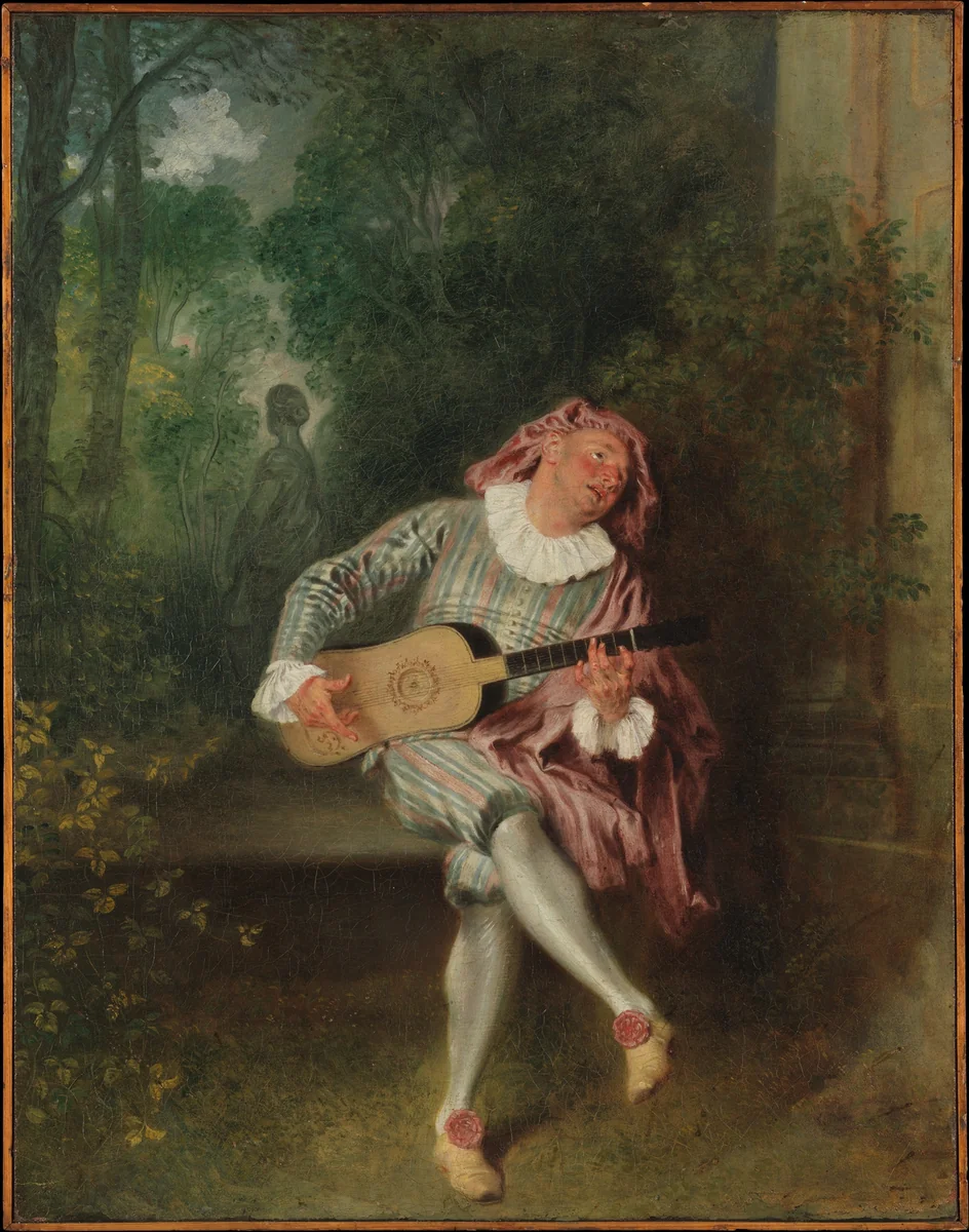 Mezzetin by Antoine Watteau, painting, 1718-1720