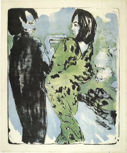 Young Couple (Junges Paar) by Emil Nolde, print, 1913