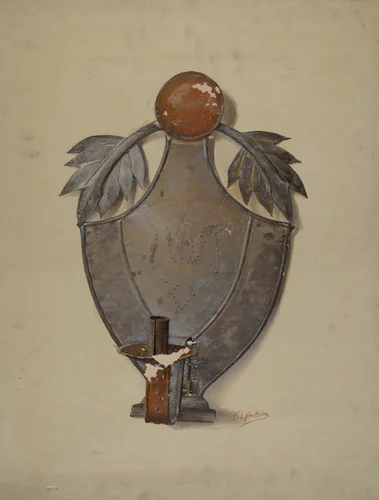 Pa. German Tin Sconce by William Antrim, index of american design, 1937