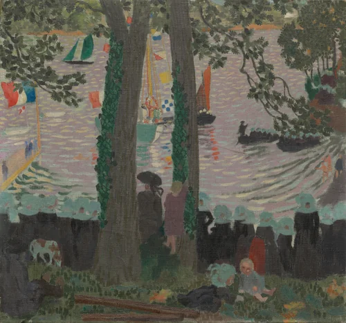 Blessing of a Yacht on the Belon River by Maurice Denis, painting, 1899