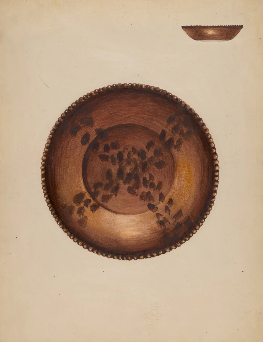 Pie Plate by Anna Aloisi, index of american design, 1936
