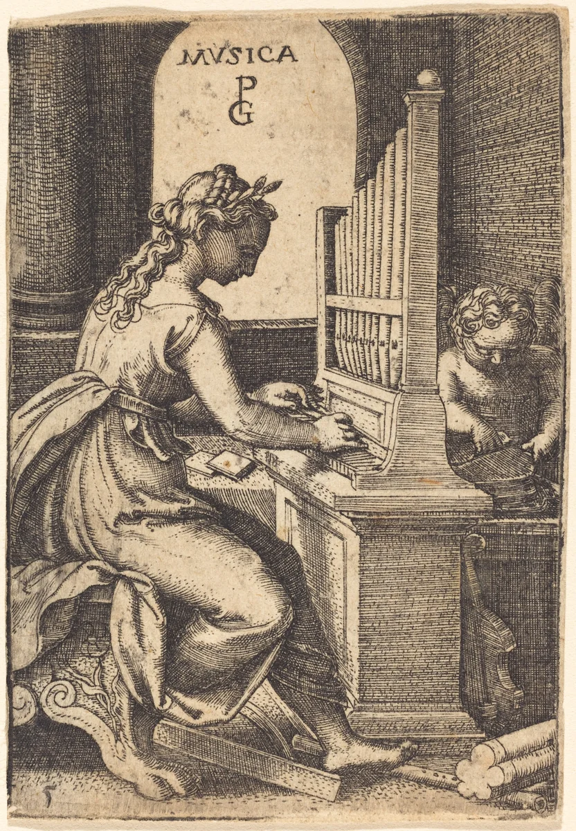 Music by Georg Pencz, print, 1500-1550