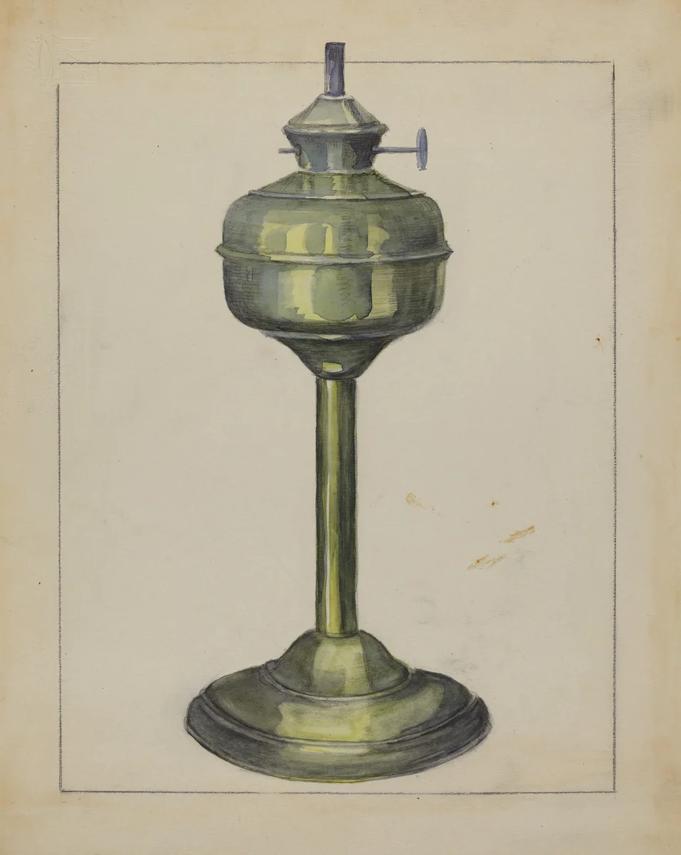 Lamp by Hester Duany, index of american design, 1936