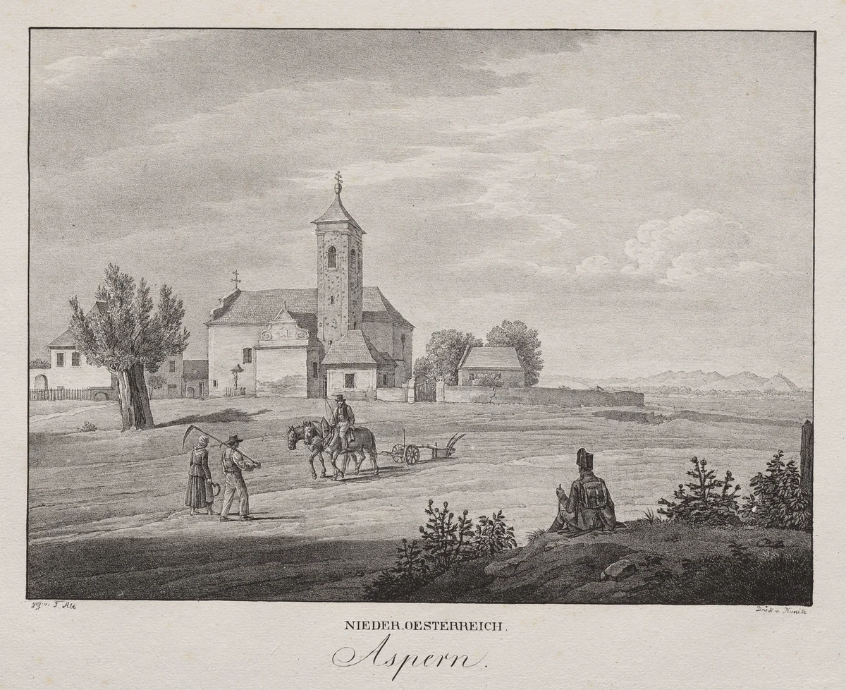 Nieder-oesterreich, Aspern by Jakob Alt, print