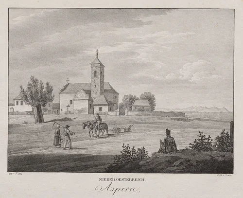 Nieder-oesterreich, Aspern by Jakob Alt, print