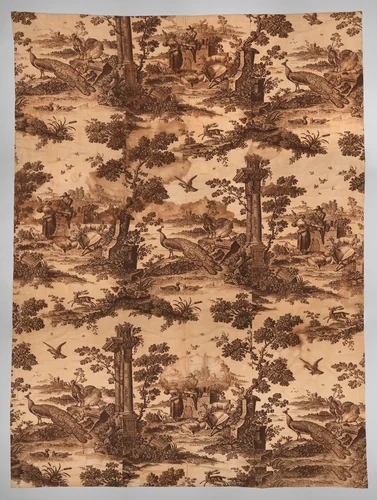 Printed cotton by Robert Jones, textile, 1761