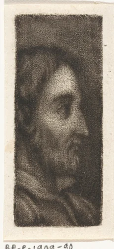 Hoofd van een man, in profiel by Aert Schouman, print, 1720-1792