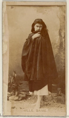Mlle. Sanie, from the Actors and Actresses series (N45, Type 8) for Virginia Brights Cigarettes by Allen & Ginter, photograph, 1885-1891