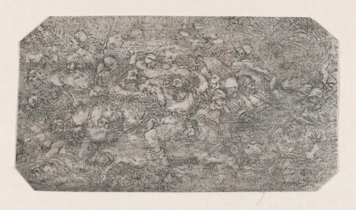 Bataille de Cavaliers (Battle of Cavalrymen) by Rodolphe Bresdin, print, 1839-1885