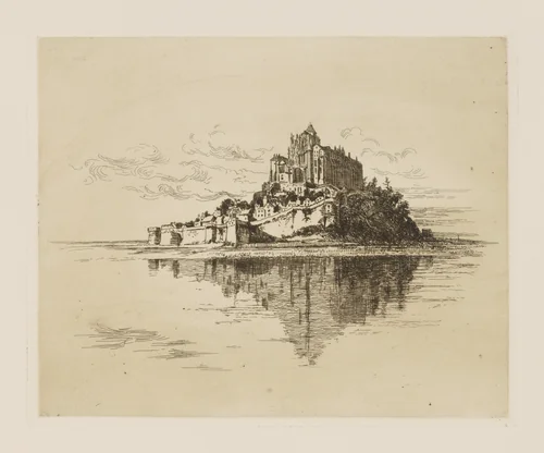 Mont St. Michel, Brittany, France by Eliza Pratt Greatorex, print, 1887