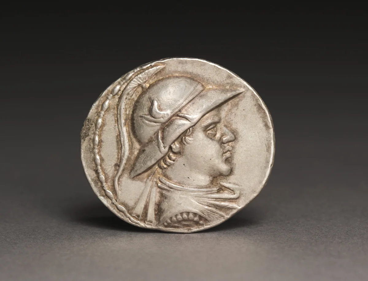 Coin of Eukratides I by Unknown, metalwork, -170--145