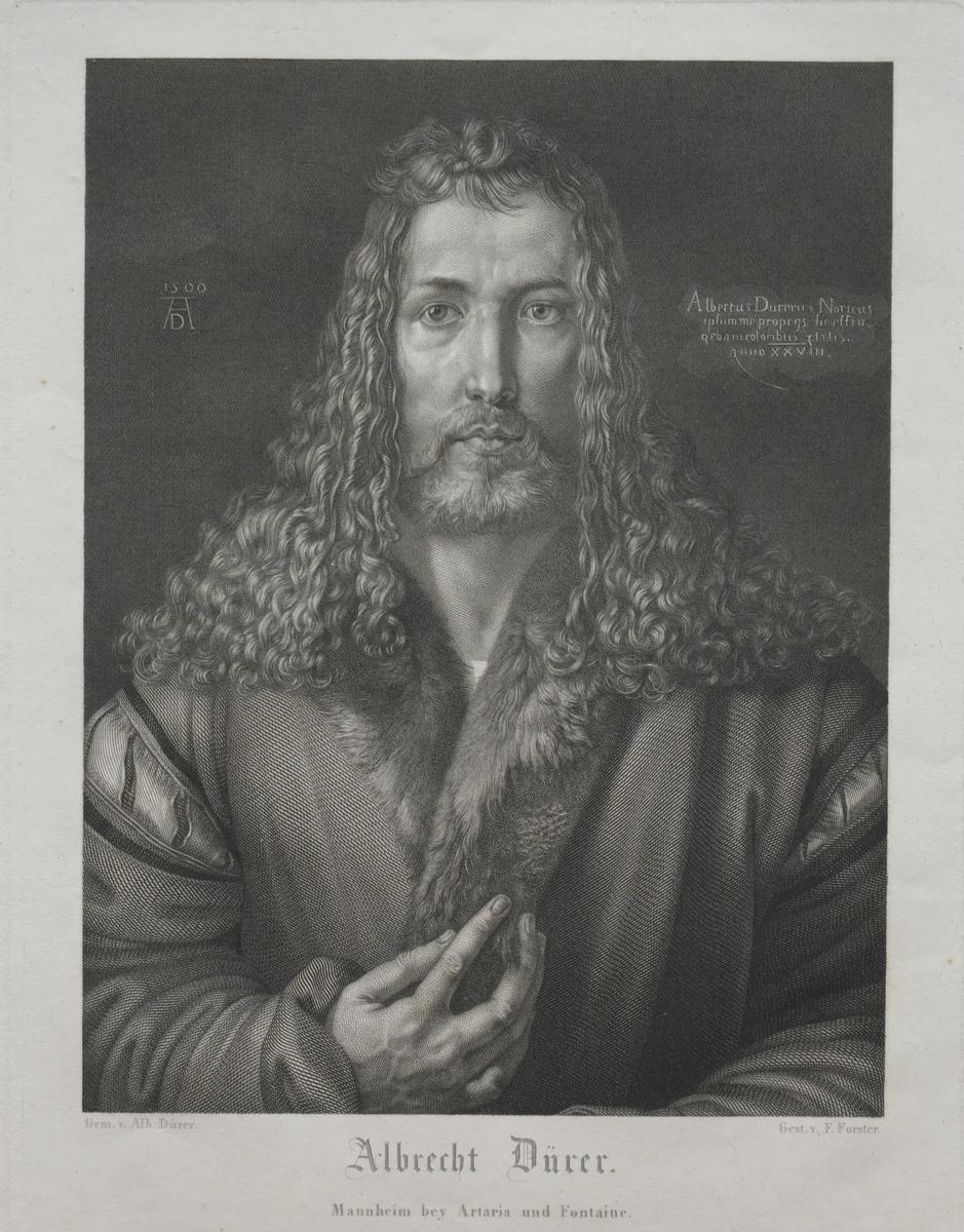 Albrecht Dürer by François Forster, print, 1822