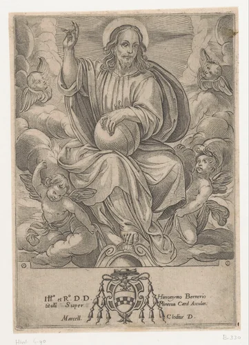 Christus als Salvator Mundi by Antonio Tempesta, print, 1565-1630