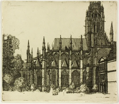 St. Ouen, Rouen by Donald Shaw MacLaughlan, print, 1903