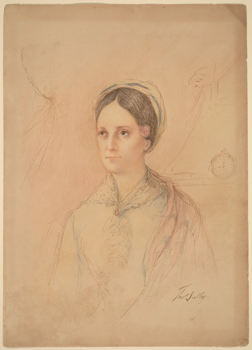 Sarah Jane Mellon by Anonymous Artist; Thomas Sully, drawing, 1783-1872