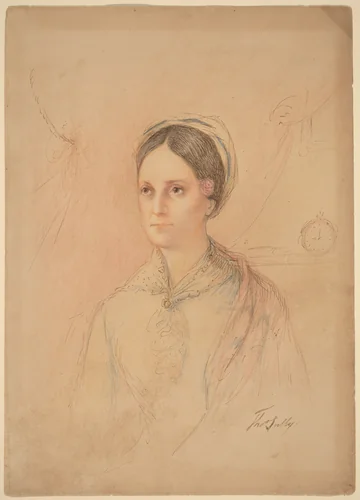 Sarah Jane Mellon by Anonymous Artist; Thomas Sully, drawing, 1783-1872