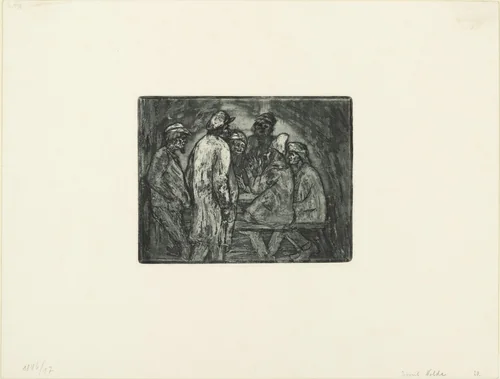 Dinner Party (Tischgesellschaft) by Emil Nolde, print, 1906