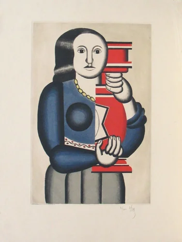 Woman with Jar (La Femme à la cruche), after Fernand Léger by Jacques Villon, Fernand Léger, print, 1928