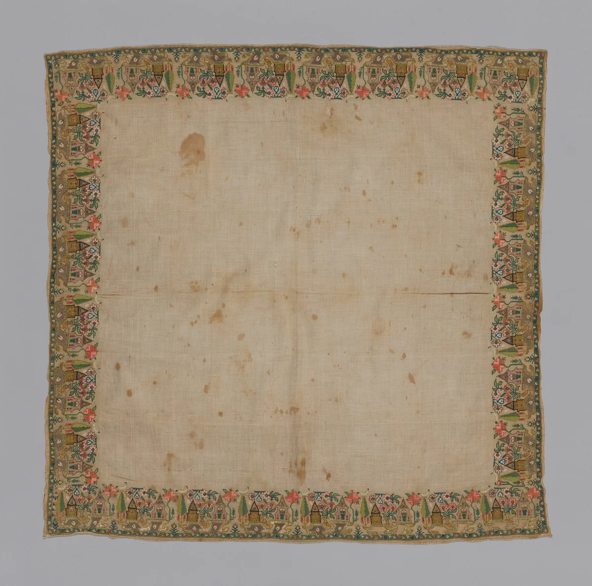 Cover or Handkerchief by Turkey, textile, 1801-1900