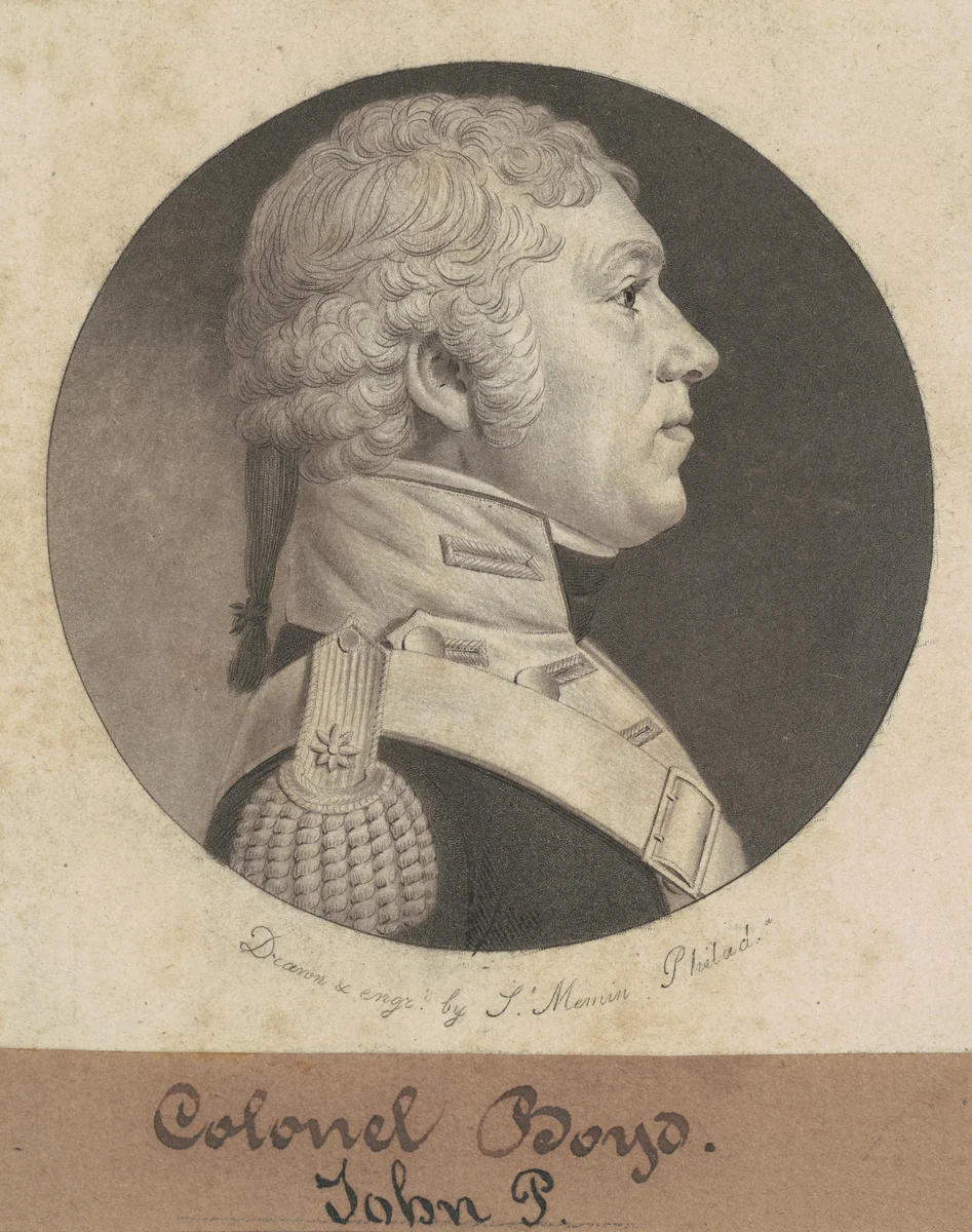 Colonel Boyd by Charles B. J. Févret de Saint-Mémin, print, 1802