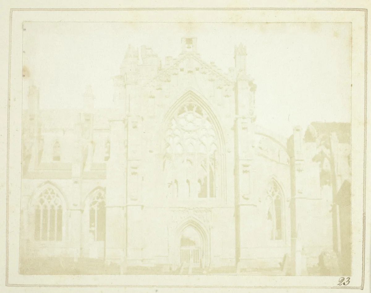 Melrose Abbey by William Henry Fox Talbot, photograph, 1844