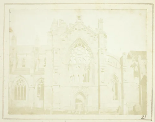 Melrose Abbey by William Henry Fox Talbot, photograph, 1844