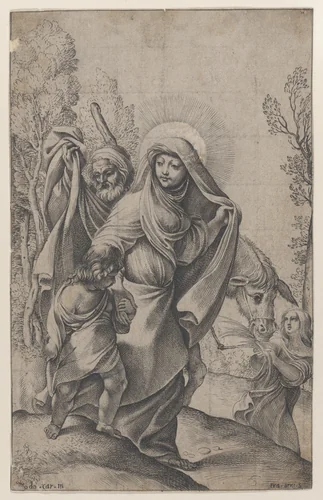 The Return from Egypt by Francesco Brizio, print, 1595-1623