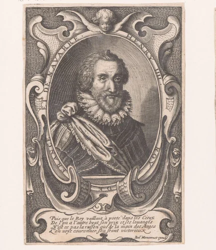 Portret van Hendrik IV van Frankrijk by anonymous, print, 1610-1668