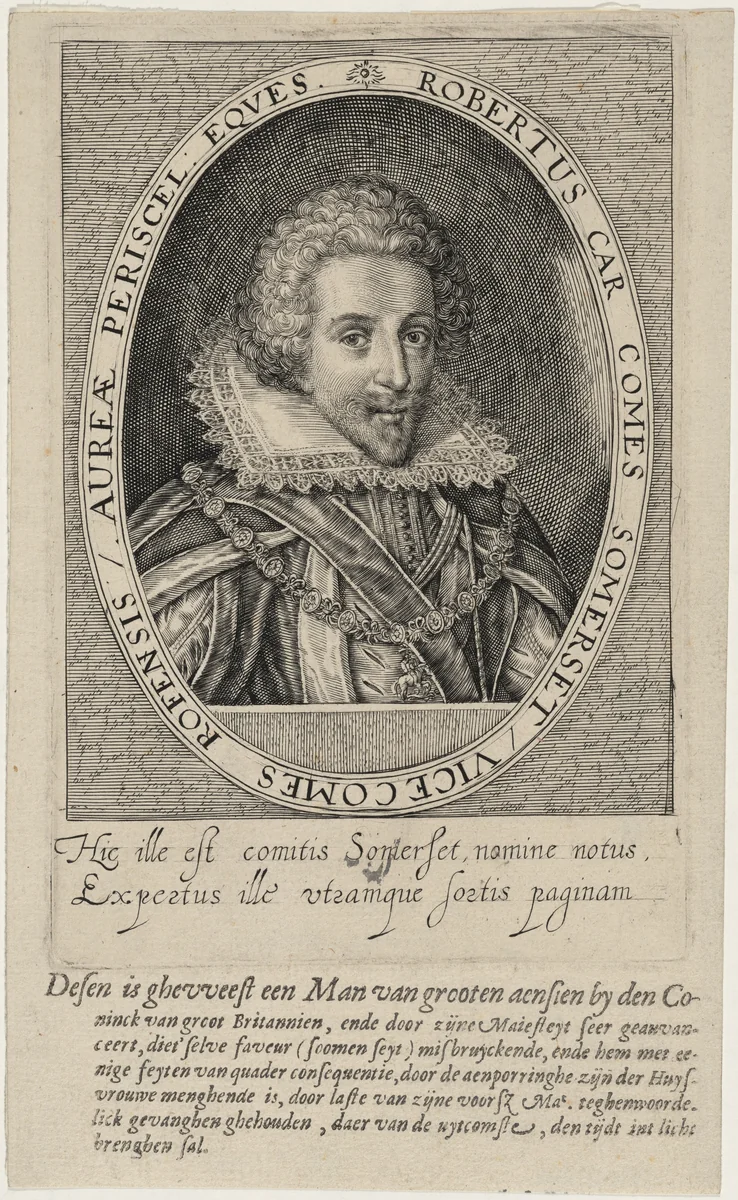 Robert Carr, Earl of Somerset by Andries Jacobsz Stock; Simon van de Passe, print, 1580-1648