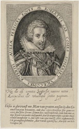 Robert Carr, Earl of Somerset by Andries Jacobsz Stock; Simon van de Passe, print, 1580-1648