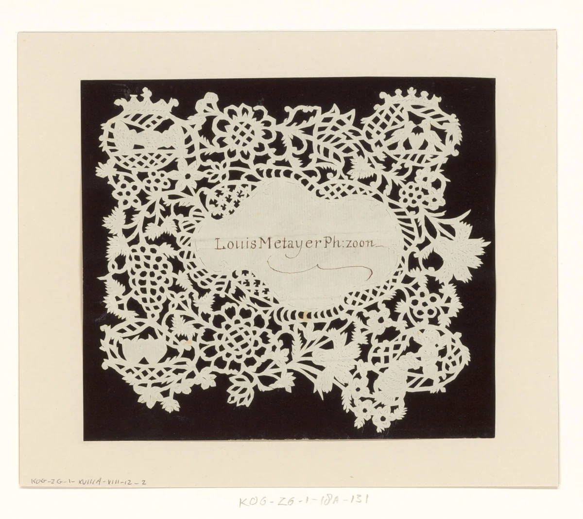 Huwelijksknipsel voor Louis Metayer Phzn. by anonymous, other, 1750-1849