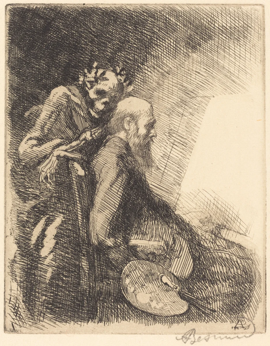 Too Demanding (Exigeante) by Albert Besnard, print, 1900