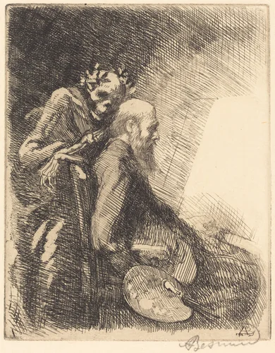 Too Demanding (Exigeante) by Albert Besnard, print, 1900